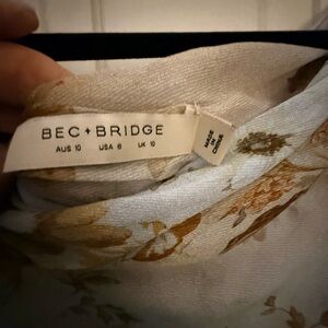 Bec + Bridge Cream and Blue Floral Dress